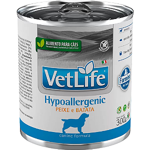 Ração Úmida Vet Life Hypoallergenic Peixe & Batata Para Cães - 300 g