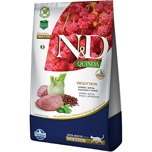 Ração Farmina N&D Quinoa Digestion Adult Para Gatos Adultos Sabor Cordeiro