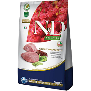 Ração Farmina N&D Quinoa Weight Management Adult Para Gatos Adultos Sabor Cordeiro
