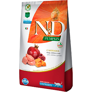 Ração Farmina N&D Pumpkin Adult Para Gatos Adultos Castrados Sabor Frango e Romã