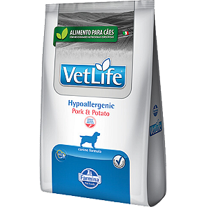 Ração Farmina Vet Life Hypoallergenic Pork e Potato Para Cães