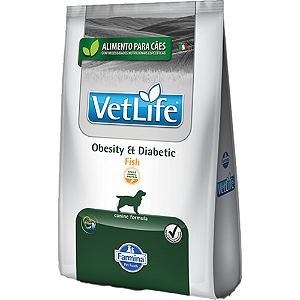 Ração Farmina Vet Life Obesity & Diabetic Fish Para Cães