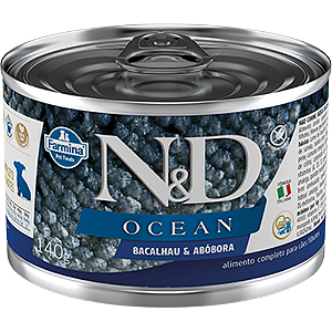 Ração Úmida N&D Ocean Puppy Para Cães Filhotes Sabor Bacalhau e Abóbora - 140 g