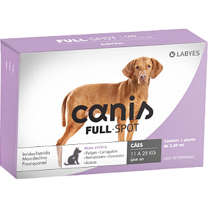 Antiparasitário Canis Fullspot Para Cães Até 11 a 25 kg - 1 Pipeta