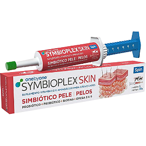 Suplemento Spin Symbioplex Skin Para Cães e Gatos - Simbiótico Pele e Pelos - 1 Seringa com 30 g