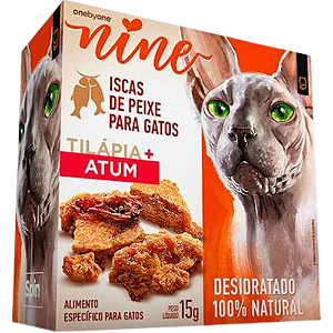 Mini Snack Spin Nine Para Gatos Sabor Tilápia e Atum - 15 g