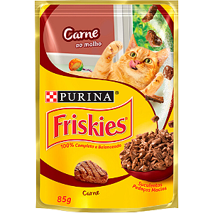 Sachê Friskies Para Gatos Adultos Sabor Carne ao Molho - 85 g