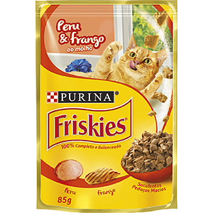 Sachê Friskies Para Gatos Adultos Sabor Peru e Frango ao Molho - 85 g