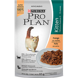 Sachê Pro Plan Cat Kitten Para Gatos Filhotes Sabor Frango ao Molho - 85 g