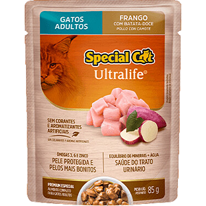 Sachê Special Cat Ultralife Para Gatos Adultos Sabor Frango com Batata Doce - 85 g