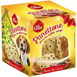 Petisco Pró Canine Panettone Para Cães - Tradicional - 80 g