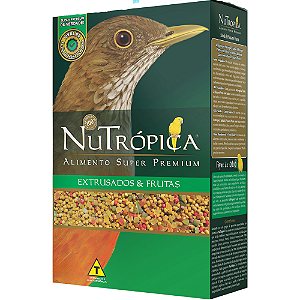 Ração Nutrópica Para Sabiá e Pássaro Preto com Frutas