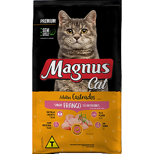 Ração Magnus Premium Cat Só Recheados Para Gatos Adultos Castrados Sabor Frango - 20 Kg