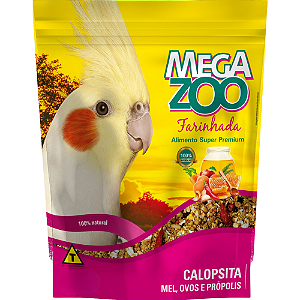 Ração Farinhada Megazoo Para Calopsitas com Mel, Ovos e Própolis