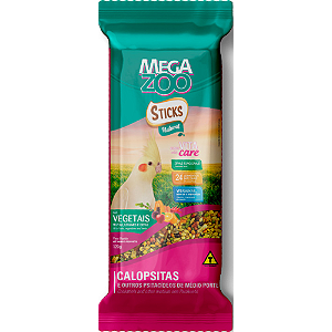 Sticks Megazoo Natural Para Calopsitas com Vegetais - 120 g