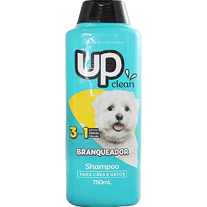 Shampoo Up Clean 3 em 1 Branqueador Para Cães e Gatos - 750 ml
