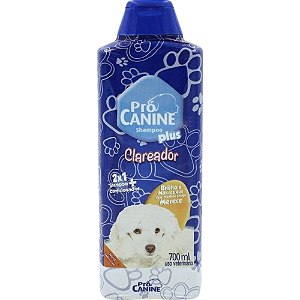 Shampoo Pró Canine Plus 2 em 1 Clareador Para Cães - 700 ml