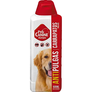Shampoo Pró Canine Antipulgas Para Cães e Gatos - 500 ml