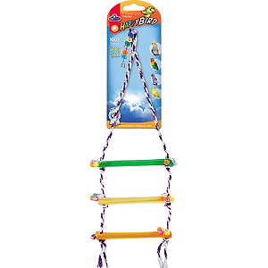Brinquedo Happy Bird Balanço Escada 3 Degraus Para Calopsitas e Psitasideos