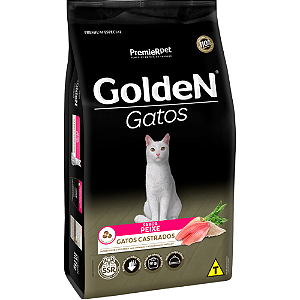 Ração Golden Para Gatos Adultos Castrados Sabor Peixe