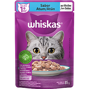 Sachê Whiskas Para Gatos Adultos Sabor Atum ao Molho - 85 g