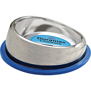 Comedouro Inox Chalesco Duramax Design Para Cães e Gatos - Com Silicone