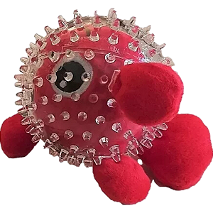 Brinquedo Mordedor Pelúcia Jambo Pet Spike Ball Peixe Para Cães