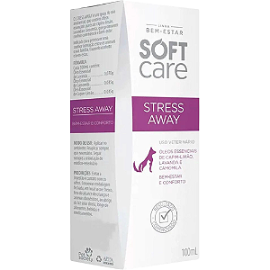 Spray Relaxante Soft Care Stress Away Para Cães e Gatos - 100 ml