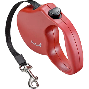 Guia Retrátil Fita Mimo Pet Safe Walk Para Cães Até 18 Kg - Vermelha - 5 mts