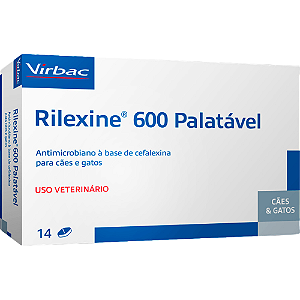 Rilexine 600 Palatável Para Cães e Gatos - 14 Comprimidos