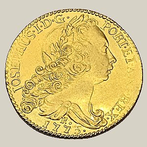 Moeda de Ouro de 6.400 Réis, Brasil Colônia - Ano: 1773 R - Imperador José I