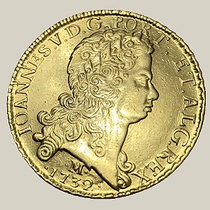Moeda de Ouro de 12.800 Réis, Brasil Colônia - Ano: 1732 M - Imperador João V