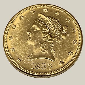 Moeda de Ouro de 10 Dólares (Eagle), EUA - Ano: 1888 - Presidente Grover Cleveland