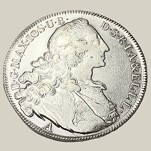 Moeda de Prata de 1 Táler, Baviera - Ano: 1764A - Eleitor Maximiliano III José