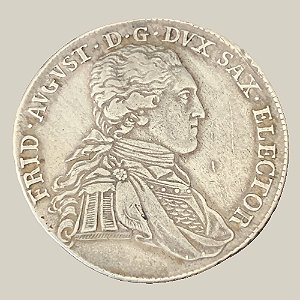 Moeda de Prata de ⅔ Táler, Saxônia - Ano: 1802 - Eleitor Frederico Augusto I