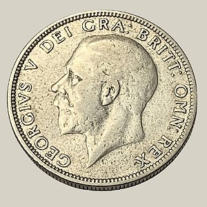 Moeda de Prata de 1 Florin - Reino Unido - Ano: 1929 - Rei Jorge V