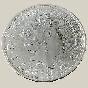 Moeda de Prata de 2 Libras - Reino Unido - Ano: 2021 - Rainha Isabel II