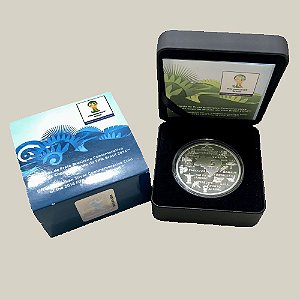 Moeda de Prata de 5 Reais (Campeonato Mundial de Futebol - Cidades), Brasil - Ano: 2014 - Copa do Mundo FIFA