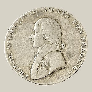 Moeda de Prata de 1 Táler, Prússia - Ano: 1804A - Rei Frederico Guilherme III da Prússia