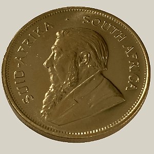 Moeda de Ouro de 1 Krugerrand (1OZ), África do Sul - Ano: 1979 - 25º Aniversário - Krugerrand