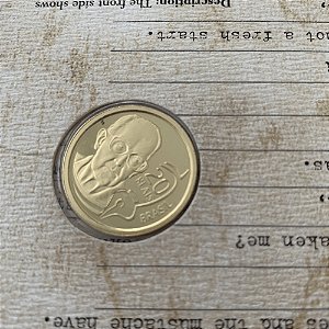 Moeda de Ouro de 20 Reais, Brasil - Ano: 2002 - 100 Anos de Carlos Drummond de Andrade