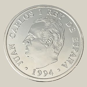 Moeda de Prata de 2000 Pesetas, Espanha - Ano: 1994 M - Rei Juan Carlos I