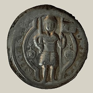 Brakteat de Prata, Stendal - Ano: 1184 - Otto I