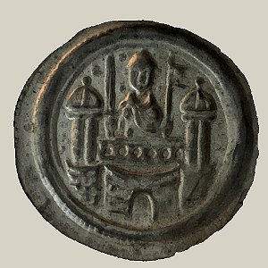 Brakteat de Prata, Condado de Anhalt - Ano: 1134-1170 - Alberto, o "Urso"