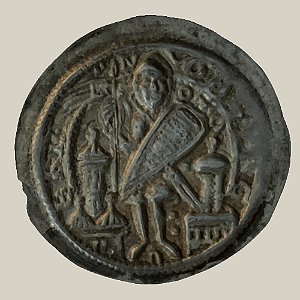 Brakteat de Prata, Brandenburg - Ano: 1157-1184 - Otto I