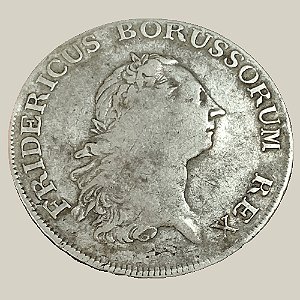 Moeda de Prata de 1 Táler, Prússia - Ano: 1765 A - Rei Frederico II da Prússia
