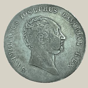 Moeda de Prata de 1 Thaler, Baviera - Ano: 1816 - Maximiliano I José