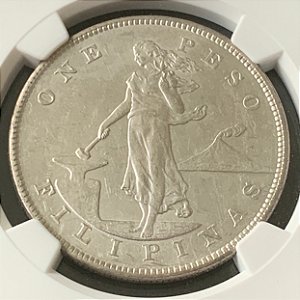 Moeda de Prata de 1 Peso - Filipinas - Ano: 1903 - Ocupação Ameriacana