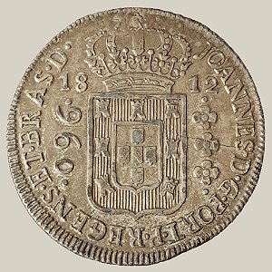 Moeda de Prata de 960 Réis (Patacão), Brasil Colônia - Ano: 1812 B - Rei João VI