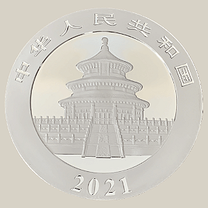 Moeda de Prata de 10 Yuan, China - Ano: 2021 - Pres. Xi Jinping
